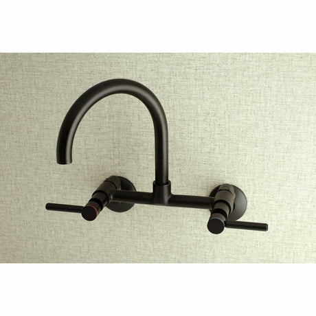 Concord 8 - Inch Adjustable Center Modern Wall Mount Kitchen Faucet - BUILDMYPLACE