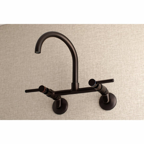 Concord 8 - Inch Adjustable Center Modern Wall Mount Kitchen Faucet - BUILDMYPLACE