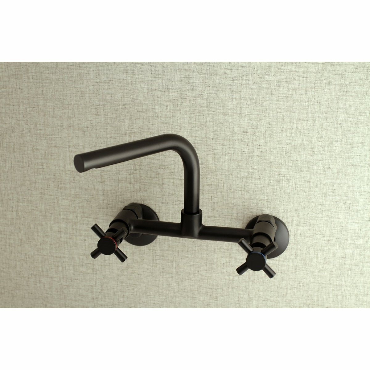 Concord 8 - Inch Adjustable Center Wall Mount Kitchen Faucet - BUILDMYPLACE