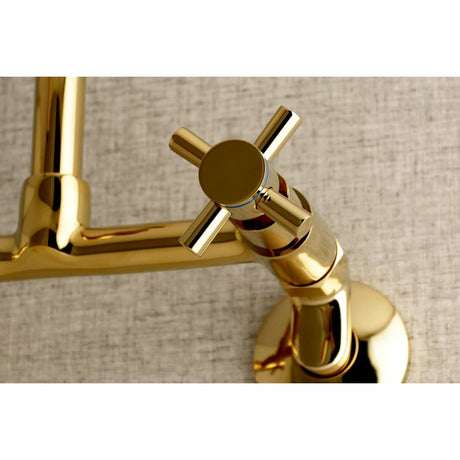 Concord 8 - Inch Adjustable Center Wall Mount Kitchen Faucet - BUILDMYPLACE