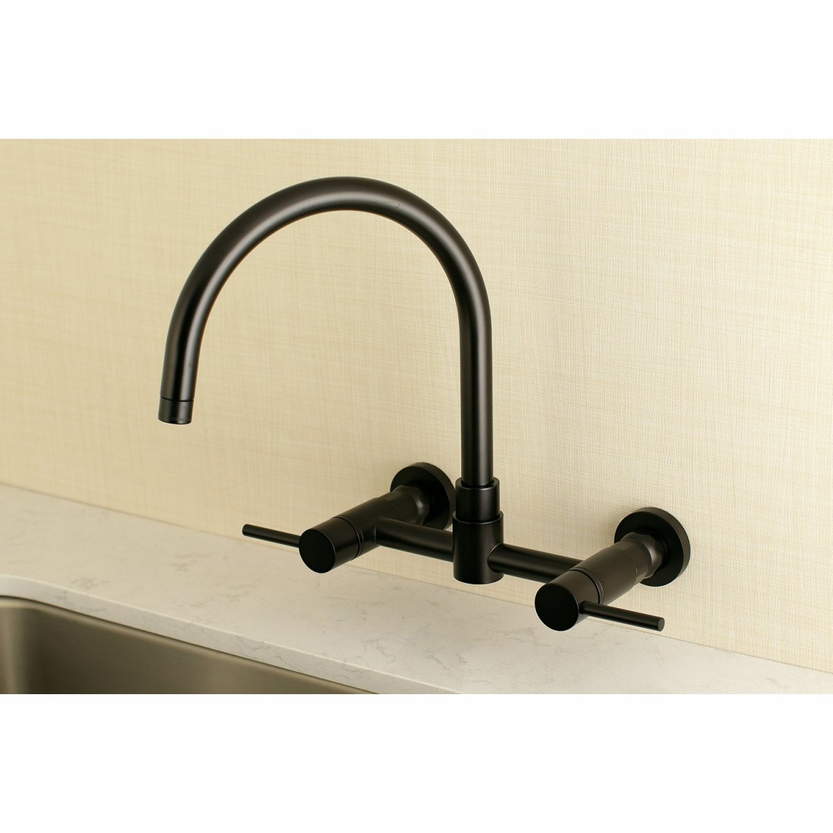 Concord 8 - Inch Centerset Wall Mount Kitchen Faucet - BUILDMYPLACE