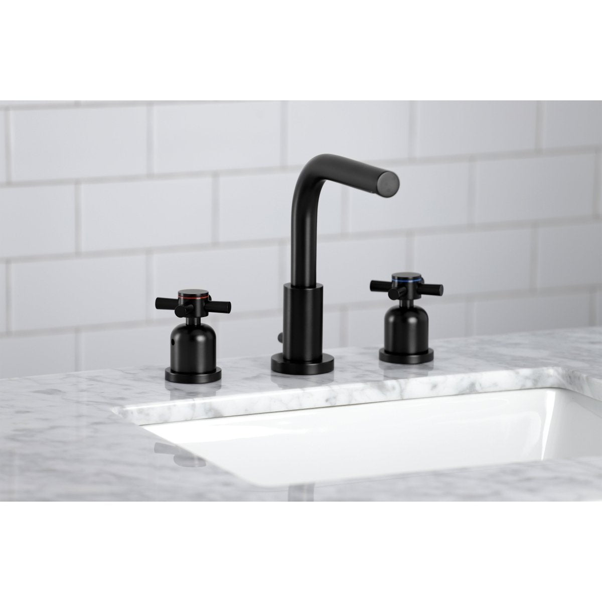 Concord 8 inch Widespread Modern Bathroom Faucet - BUILDMYPLACE