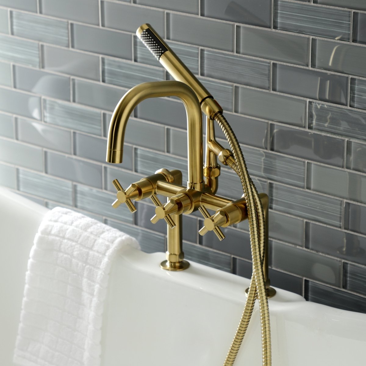 Concord Deck Mount Clawfoot Tub Faucet - BUILDMYPLACE