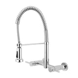 Concord Double Handle Wall Mount Pull - Down Kitchen Faucet - BUILDMYPLACE