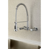 Concord Double Handle Wall Mount Pull - Down Kitchen Faucet - BUILDMYPLACE