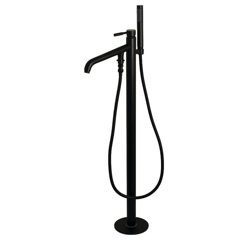 Concord Freestanding Roman Tub Faucet With Hand Shower, 9.5" In Spout Reach - BUILDMYPLACE