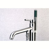 Concord Freestanding Roman Tub Faucet With Hand Shower, 9.5" In Spout Reach - BUILDMYPLACE