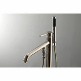 Concord Freestanding Roman Tub Faucet With Hand Shower, 9.5" In Spout Reach - BUILDMYPLACE