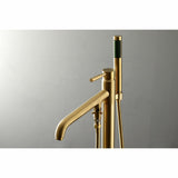 Concord Freestanding Roman Tub Faucet With Hand Shower, 9.5" In Spout Reach - BUILDMYPLACE