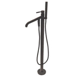 Concord Freestanding Roman Tub Faucet With Hand Shower, 9.5" In Spout Reach - BUILDMYPLACE