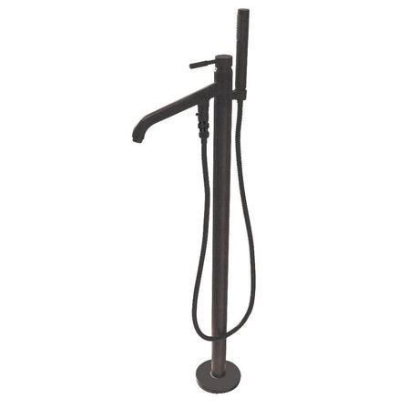 Concord Freestanding Roman Tub Faucet With Hand Shower, 9.5" In Spout Reach - BUILDMYPLACE