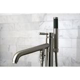 Concord Freestanding Roman Tub Faucet With Hand Shower, 9.5" In Spout Reach - BUILDMYPLACE