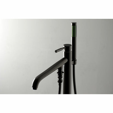 Concord Freestanding Roman Tub Faucet With Hand Shower, 9.5" In Spout Reach - BUILDMYPLACE