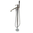 Concord Freestanding Roman Tub Faucet With Hand Shower, 9.5" In Spout Reach - BUILDMYPLACE