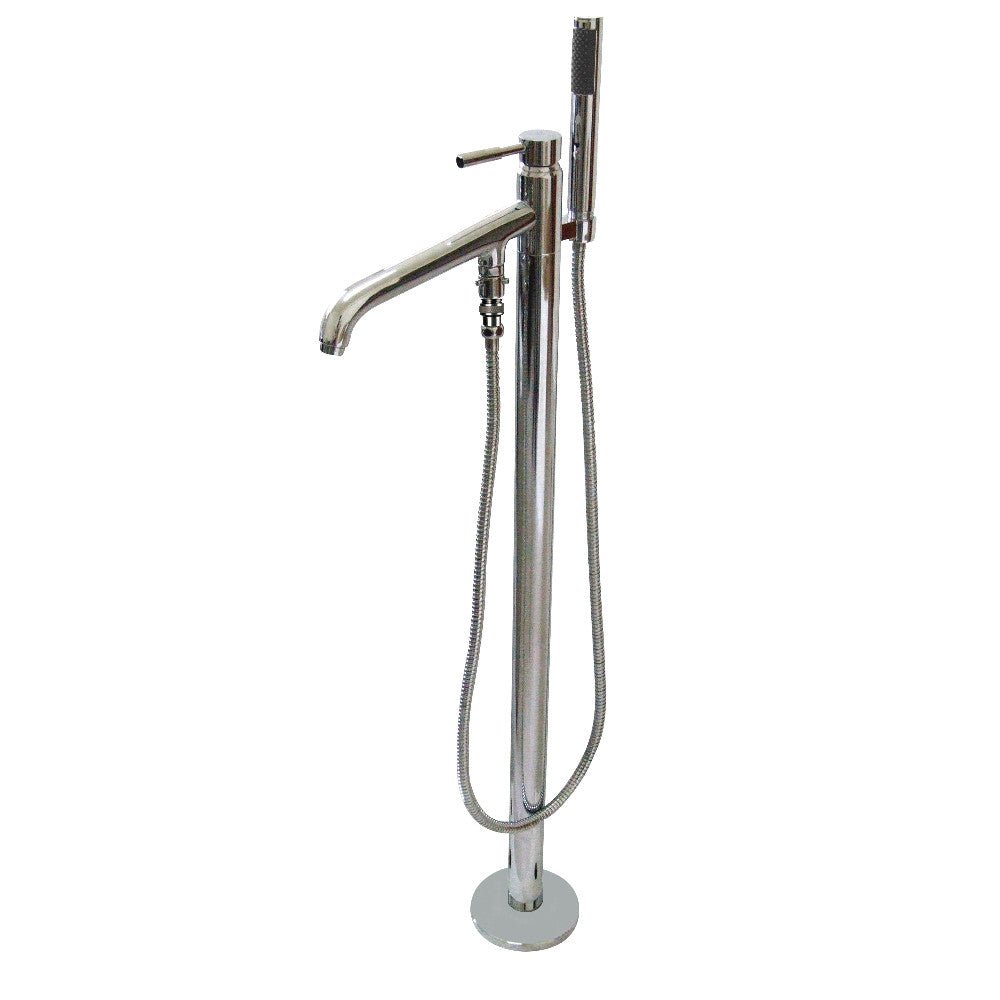 Concord Freestanding Roman Tub Faucet With Hand Shower, 9.5" In Spout Reach - BUILDMYPLACE