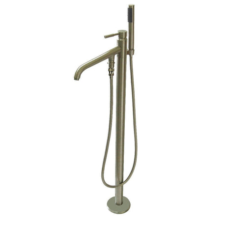 Concord Freestanding Roman Tub Faucet With Hand Shower, 9.5" In Spout Reach - BUILDMYPLACE