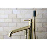 Concord Freestanding Roman Tub Faucet With Hand Shower, 9.5" In Spout Reach - BUILDMYPLACE