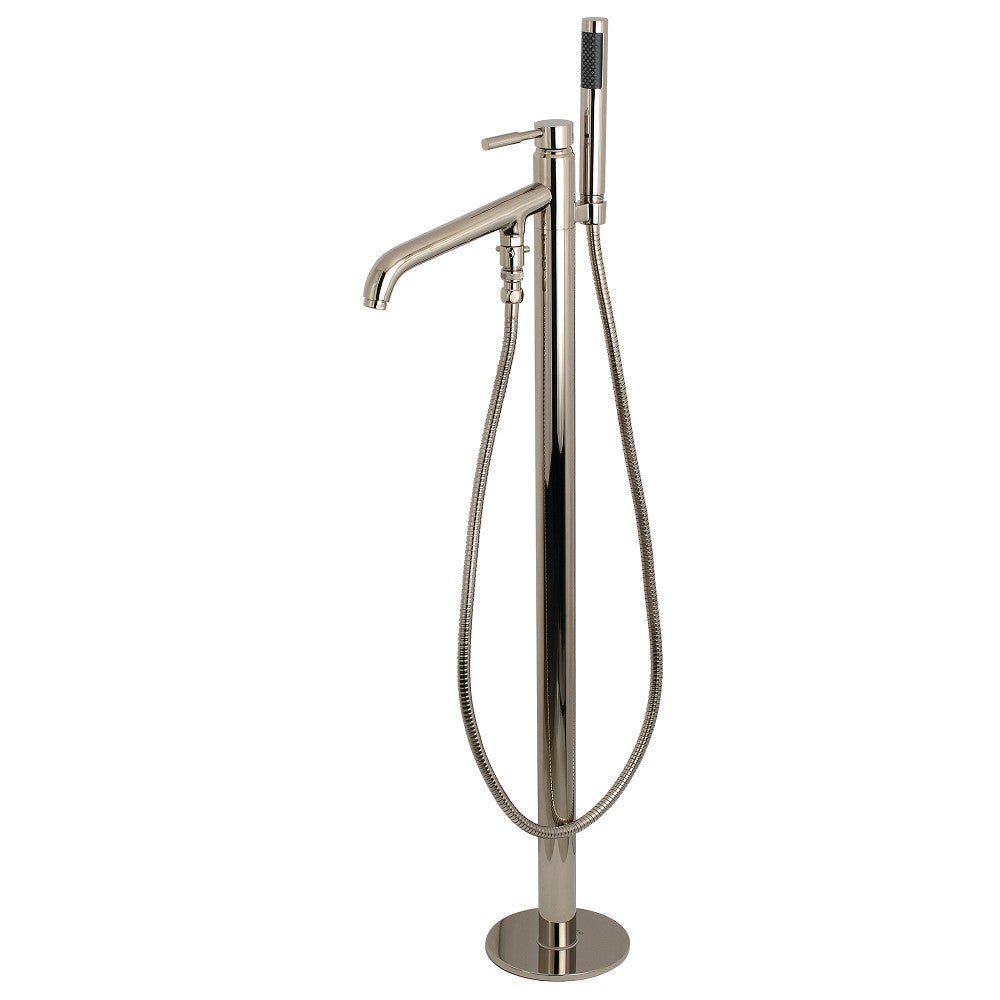 Concord Freestanding Roman Tub Faucet With Hand Shower, 9.5" In Spout Reach - BUILDMYPLACE