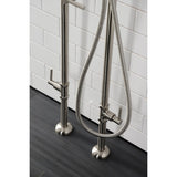 Concord Freestanding Tub Faucet With Supply Line, Stop Valve, Brushed Nickel - BUILDMYPLACE