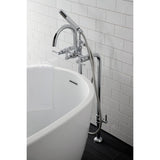 Concord Freestanding Tub Faucet With Supply Line, Stop Valve, Brushed Nickel - BUILDMYPLACE