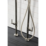 Concord Freestanding Tub Faucet With Supply Line, Stop Valve, Brushed Nickel - BUILDMYPLACE