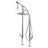 Concord Freestanding Tub Faucet With Supply Line, Stop Valve, Brushed Nickel - BUILDMYPLACE