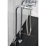 Concord Freestanding Tub Faucet With Supply Line, Stop Valve, Brushed Nickel - BUILDMYPLACE