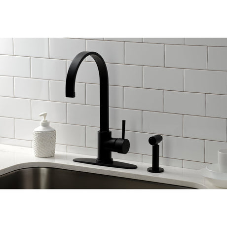 Concord Single Handle Kitchen Faucet With Brass Sprayer - BUILDMYPLACE