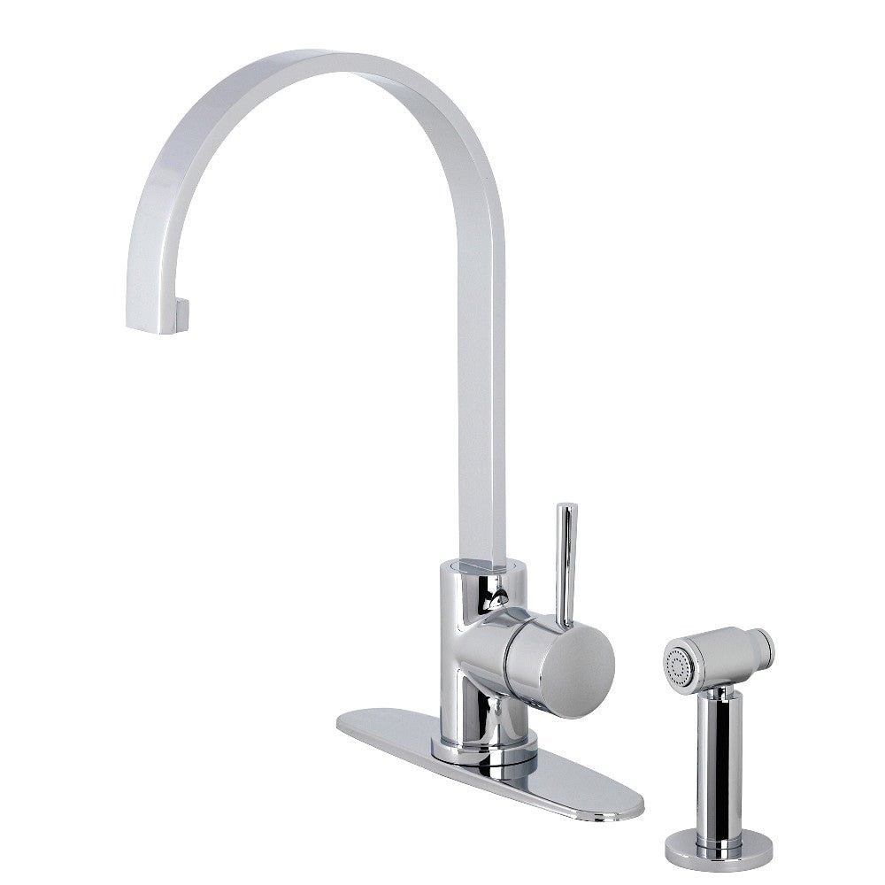 Concord Single Handle Kitchen Faucet With Brass Sprayer - BUILDMYPLACE