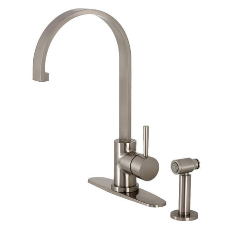 Concord Single Handle Kitchen Faucet With Brass Sprayer - BUILDMYPLACE