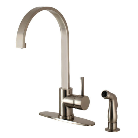 Concord Single - Handle Kitchen Faucet with Side Sprayer - BUILDMYPLACE