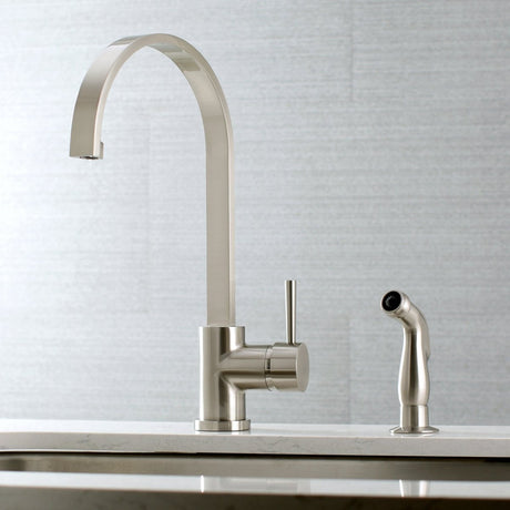 Concord Single - Handle Kitchen Faucet with Side Sprayer - BUILDMYPLACE