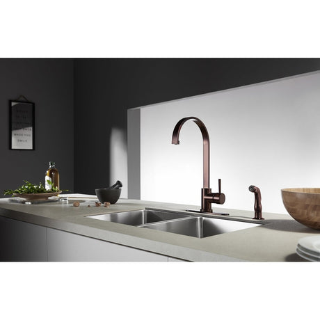 Concord Single - Handle Kitchen Faucet with Side Sprayer - BUILDMYPLACE