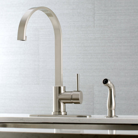 Concord Single - Handle Kitchen Faucet with Side Sprayer - BUILDMYPLACE