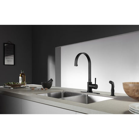 Concord Single - Handle Kitchen Faucet with Side Sprayer - BUILDMYPLACE