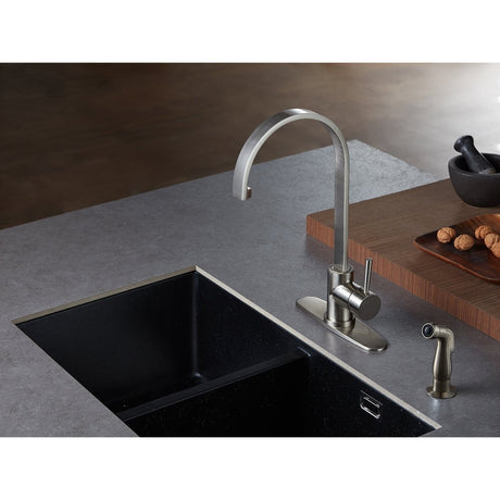 Concord Single - Handle Kitchen Faucet with Side Sprayer - BUILDMYPLACE