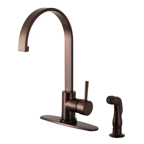 Concord Single - Handle Kitchen Faucet with Side Sprayer - BUILDMYPLACE