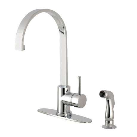 Concord Single - Handle Kitchen Faucet with Side Sprayer - BUILDMYPLACE