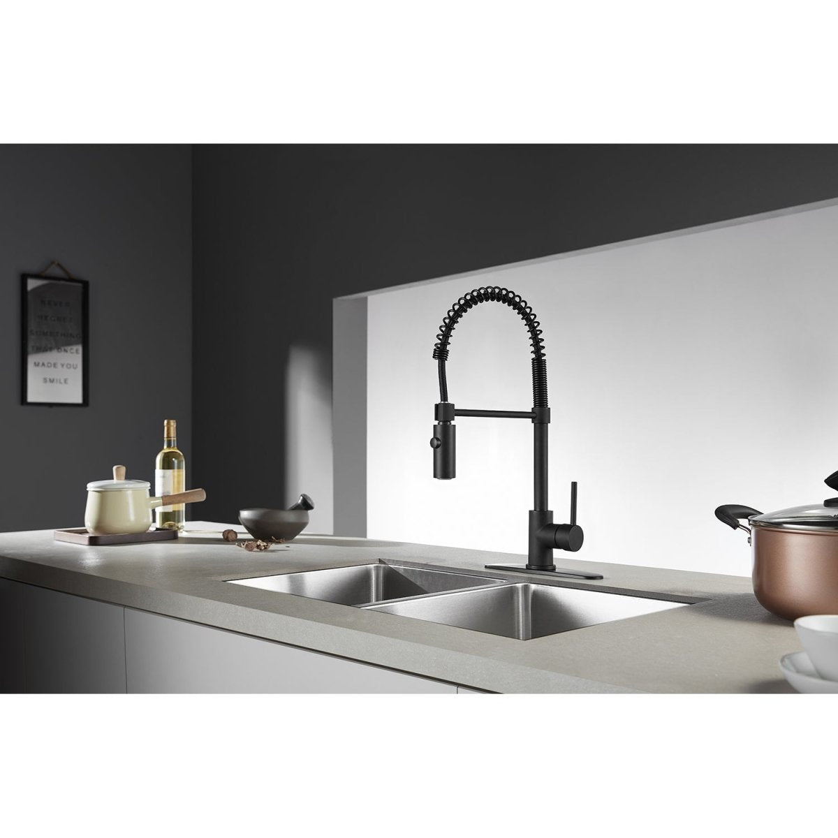 Concord Single - Handle Modern Pull - Down Kitchen Faucet - BUILDMYPLACE