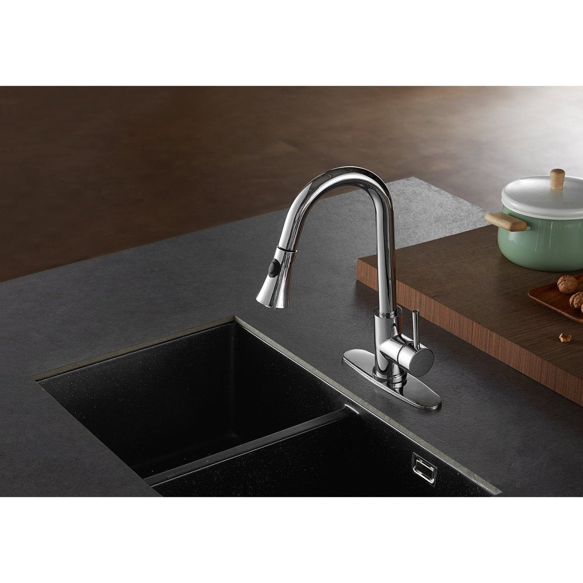 Concord Single - Handle Pull - Down Kitchen Faucet - BUILDMYPLACE