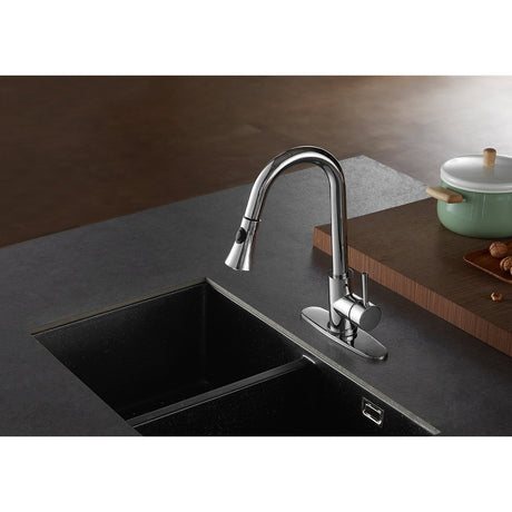 Concord Single - Handle Pull - Down Kitchen Faucet - BUILDMYPLACE