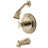 Concord Tub & Shower Faucet With Single Function Shower Head & Metal Cross Handle - BUILDMYPLACE