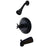 Concord Tub & Shower Faucet With Single Function Shower Head & Metal Cross Handle - BUILDMYPLACE