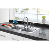 Concord Two Handle Bridge Kitchen Faucet With Brass Side Sprayer - BUILDMYPLACE