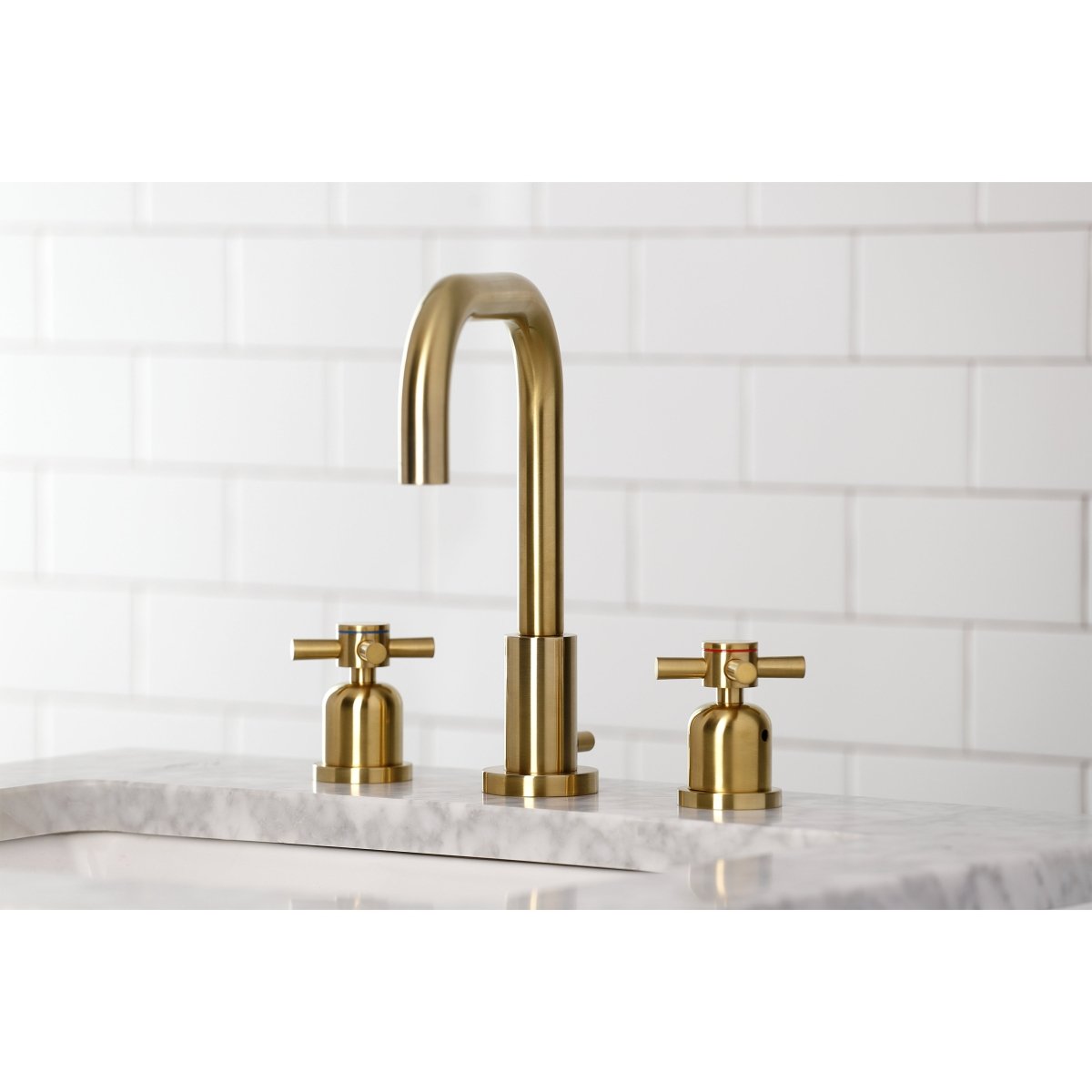 Concord Widespread Bathroom Faucet With Brass Pop Up - BUILDMYPLACE