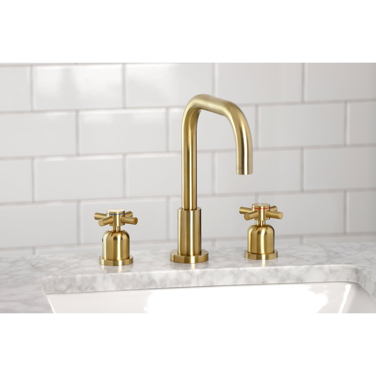 Concord Widespread Bathroom Faucet With Brass Pop Up - BUILDMYPLACE