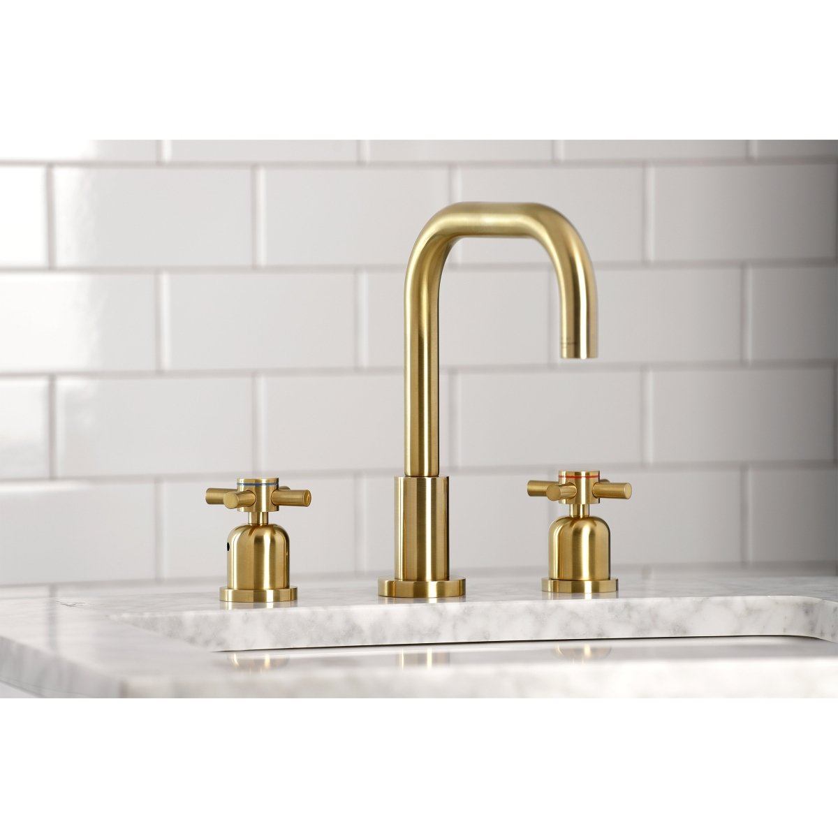 Concord Widespread Bathroom Faucet With Brass Pop Up - BUILDMYPLACE