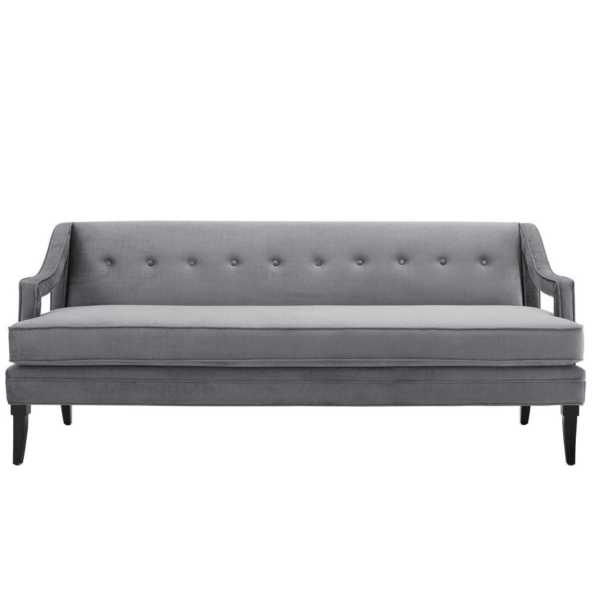 Concur Button Tufted Performance Velvet Sofa - BUILDMYPLACE