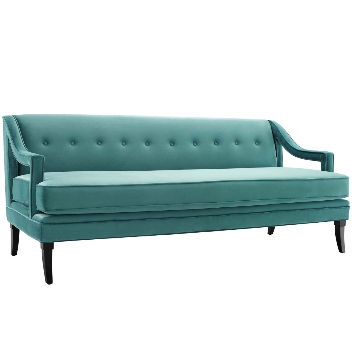 Concur Button Tufted Performance Velvet Sofa - BUILDMYPLACE