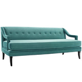 Concur Button Tufted Performance Velvet Sofa - BUILDMYPLACE